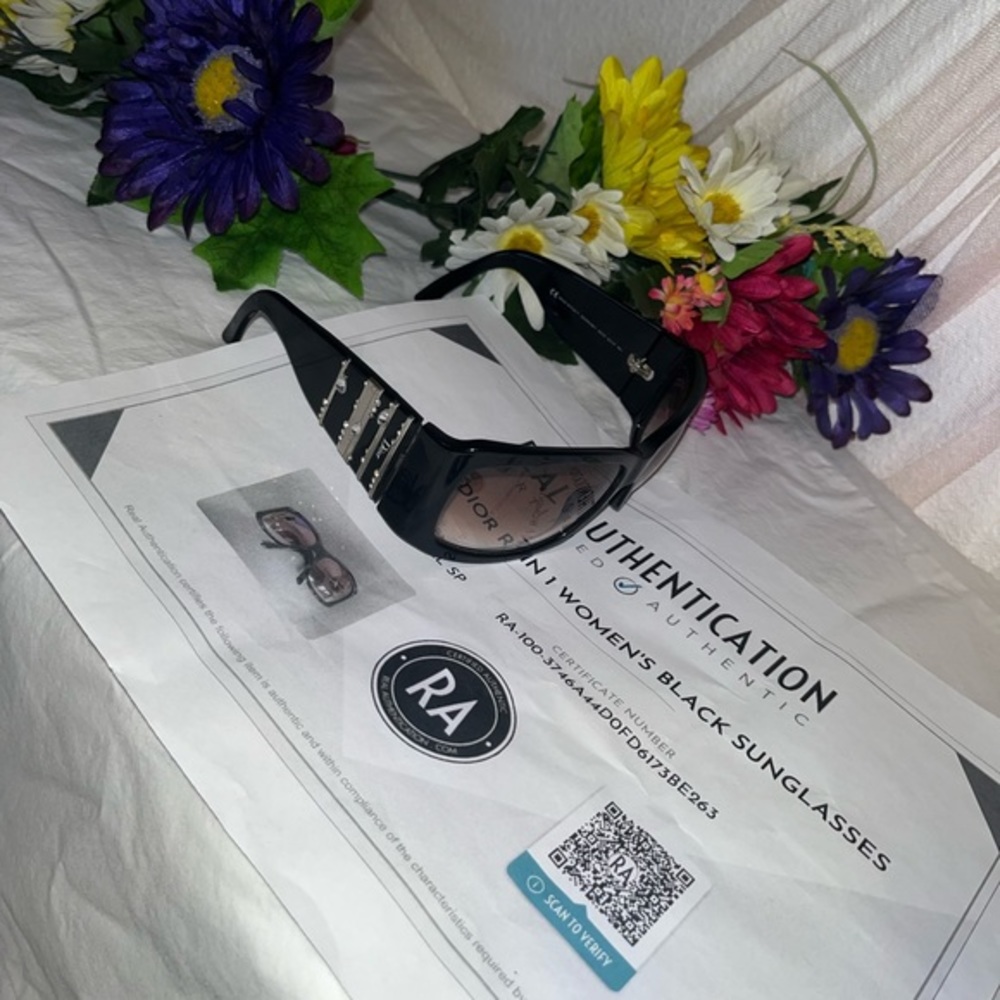 ☀️Christian Dior Sunglasses Black Deluxe Rain Drop Gems☀️ - Picture 4 of 13